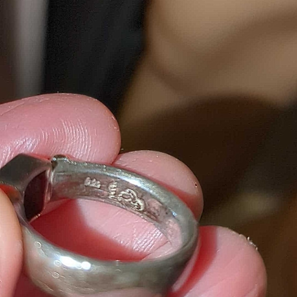 Vintage Men's Artisan Sterling Silver Ring, James Avery Style, Deep Blue Stone - Picture 8 of 13